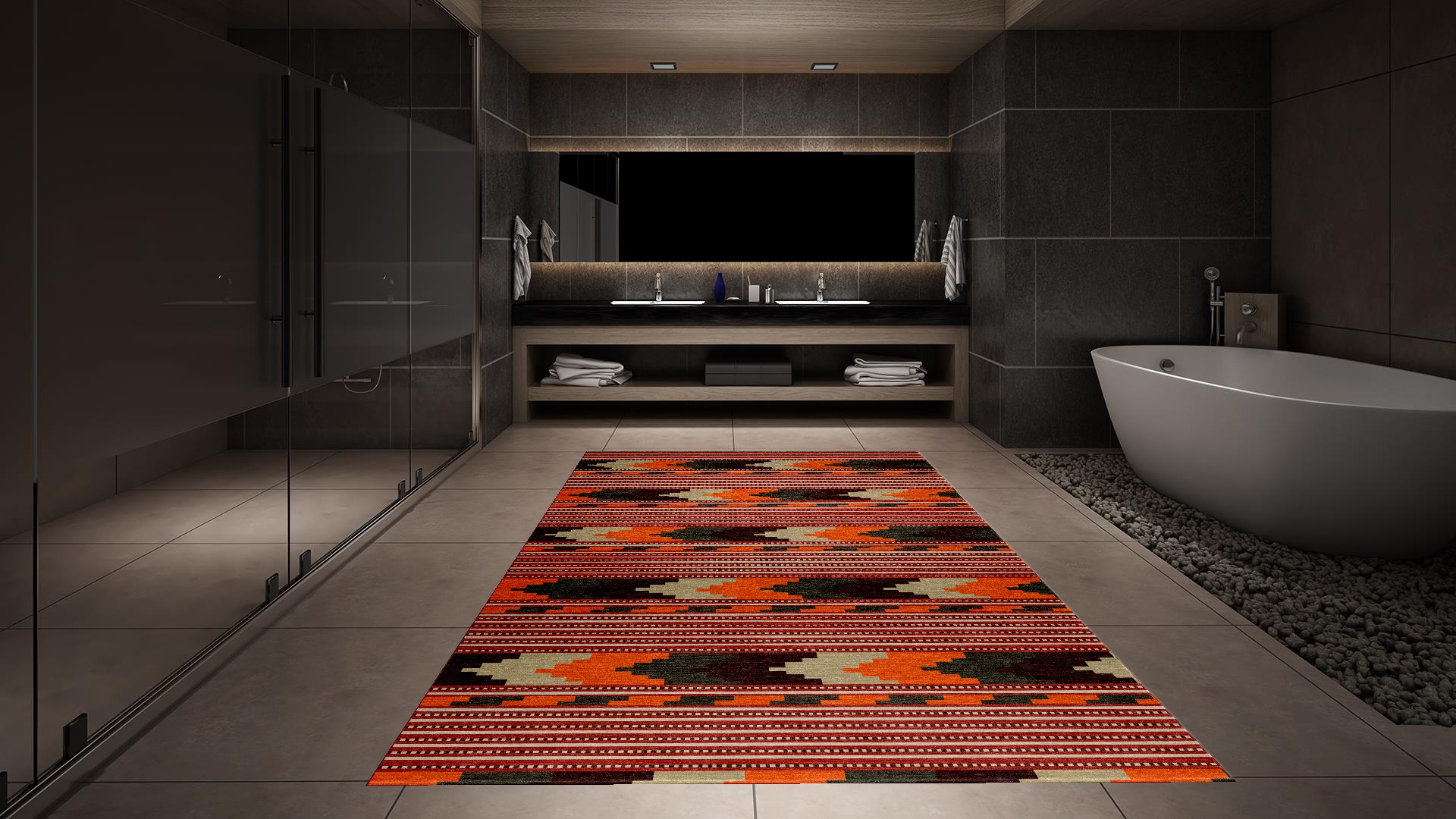 Premium Flatweave Rug - Code: TRK-FW-F1004